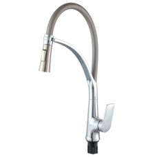 Змішувач для кухні Plamix Lucas-017 SET CHROME REFL.Grey з підведенням (PM0715)