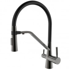 Смеситель для кухни Mixxus Premium Magnet 021 GRAPHITE REFL.BLACK (MI6975)