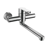 Смеситель для кухни Zerix DAX-005 настенный из нерж. стали SUS304 (ZX4814)