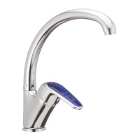 Смеситель для кухни Haiba Magic 777 с синей ручкой (HB0679)