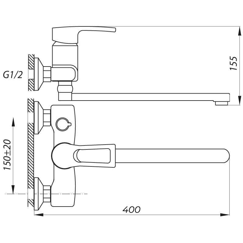 Змішувач для ванни Zerix JLB 279 (ZX2944)