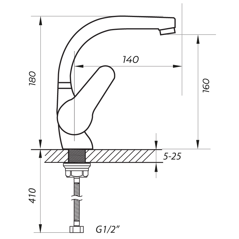 Змішувач для умивальника Zerix SOP1 146 (ZX0189)