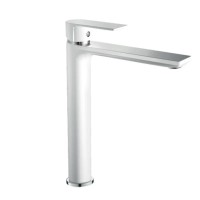 Смеситель для умывальника HAIBA ALEX 001 HIGH WHITE-CHROME (HB9564)