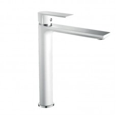 Змішувач для умивальника HAIBA ALEX 001 HIGH WHITE-CHROME (HB9564)