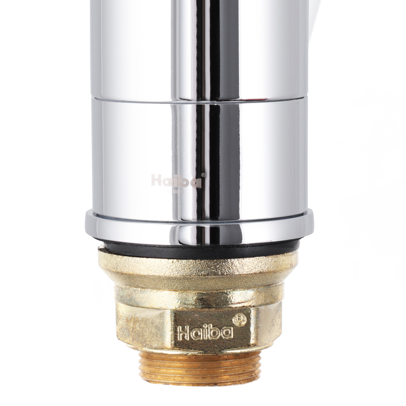 Змішувач для умивальника HAIBA MAGIC 555 (15 см) з синьою ручкою (HB0672)