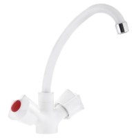 Смеситель для кухни Plamix Ama-271 White (без подвода) (PM0696)