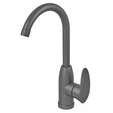 Змішувач для кухні Plamix CEZAR-011-B SET Graphite з підведенням (PM0695)