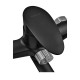 Змішувач для ванни Plamix CEZAR-006 EURO SET Matte black, зі шлангом, лійкою та кронштейном (PM0690