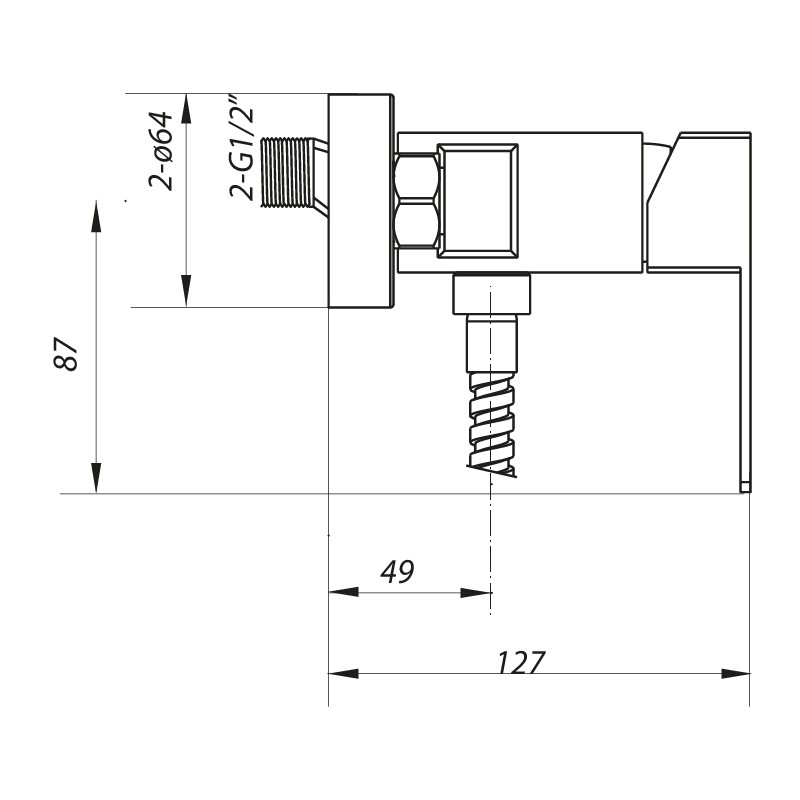 Змішувач для душа ZERIX LR72033 (LL1469)