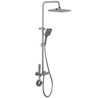 Душова колона зі змішувачем Mixxus Premium MARLIN 009-J GRAPHITE з кнопкою перемикання, 4 режими (M