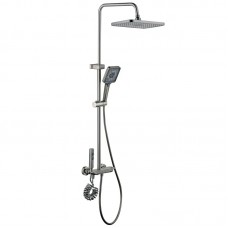 Душова колона зі змішувачем Mixxus Premium MARLIN 009-J GRAPHITE з кнопкою перемикання, 4 режими (M