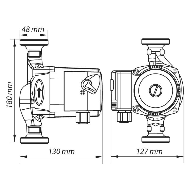 Насос циркуляційний відцентр. Koer KP.GRS-25 / 4-180 (KP0248)