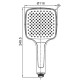 Лійка для душу Koer KP-0402-01 (3 функції) (KR4983)
